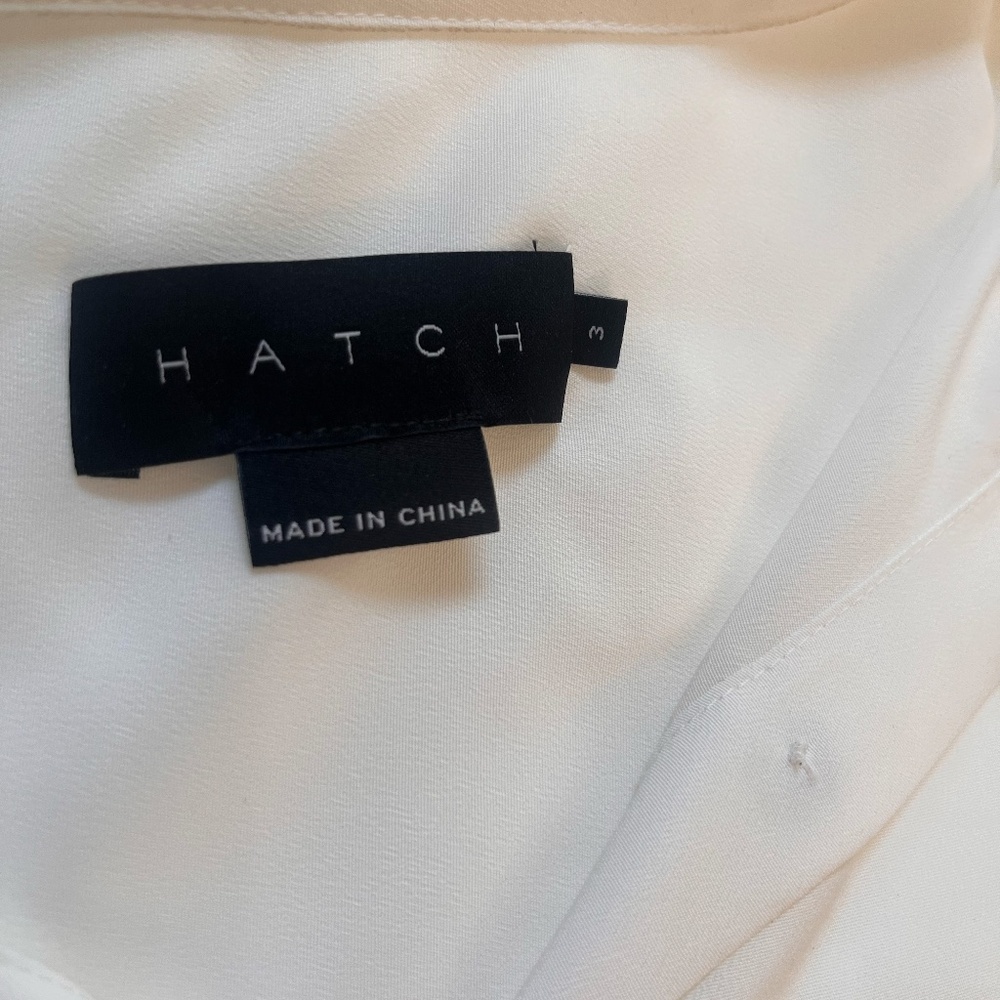 Hatch Savannah White Button Down Top Size 3 - image 3